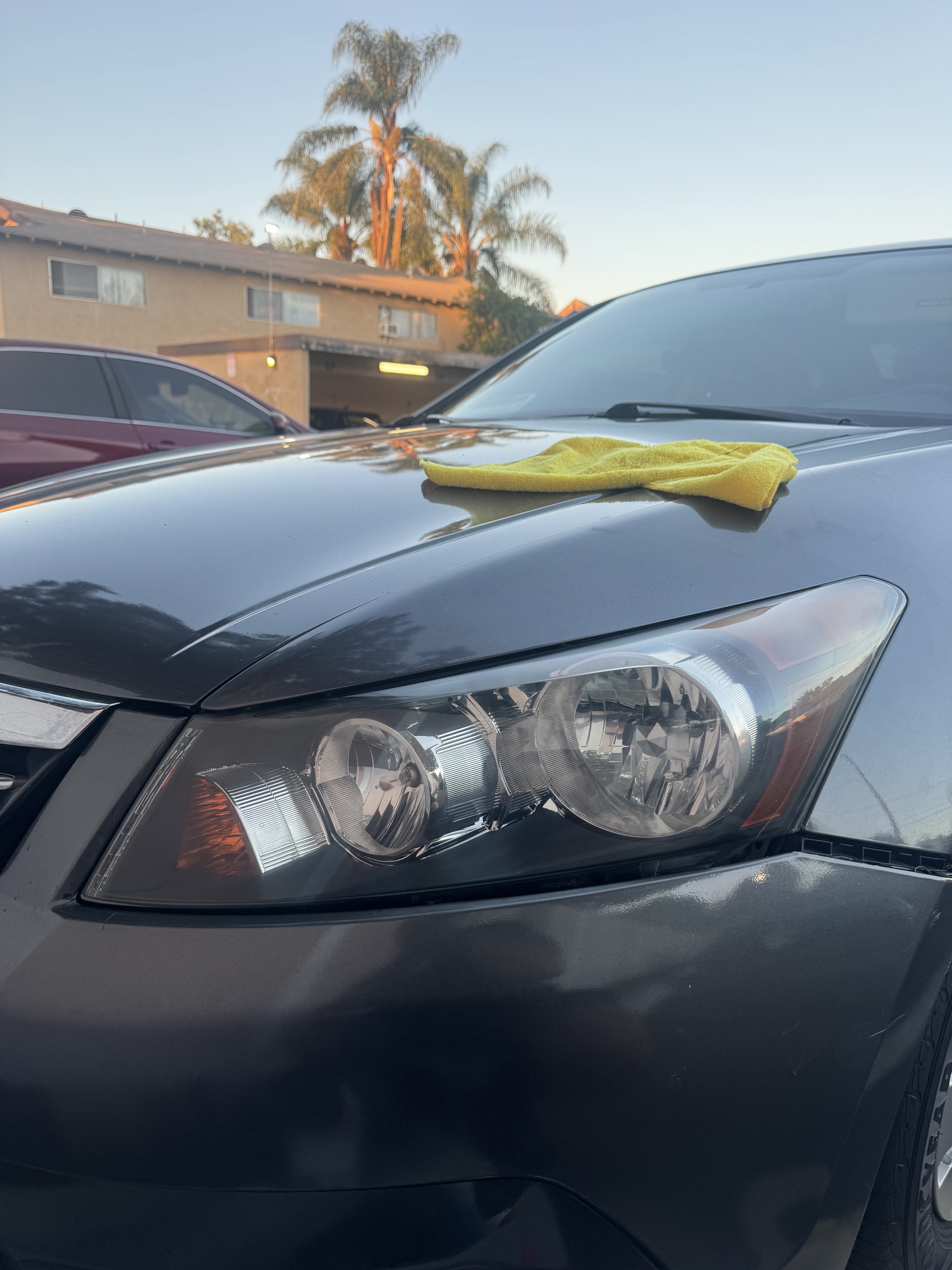 Headlight after restoration